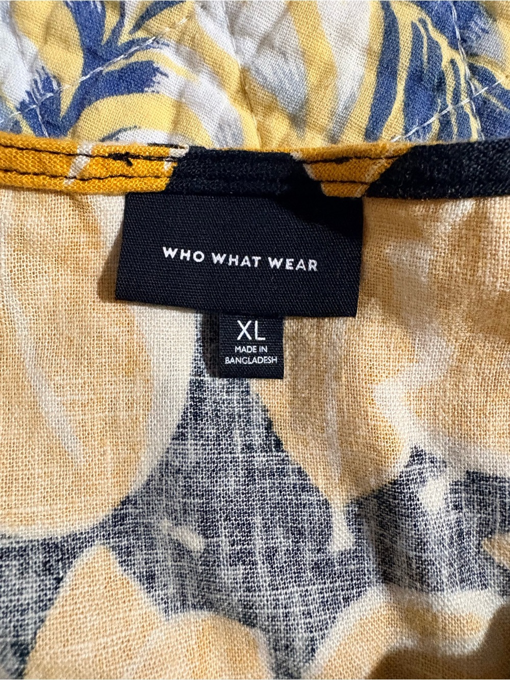 Who What Wear Yellow and Black Floral Midi Dress Sz XL - Picture 10 of 11